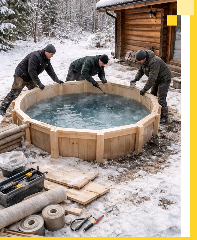 Изготовление и установка ледяных купелей под ключ в Рославле