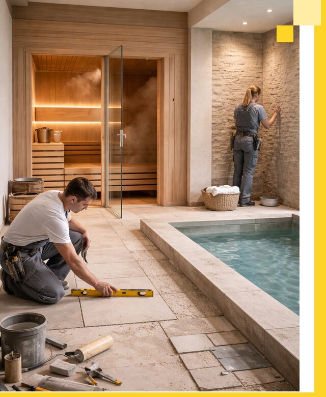 Комплексный дизайн и отделка интерьеров SPA под ключ в Рославле